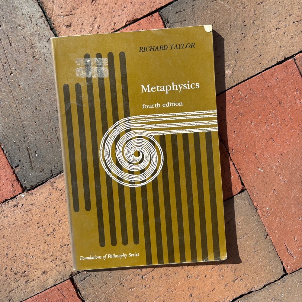 1992 Metaphysics Richard Taylor Greek Graphics Student Philosophy